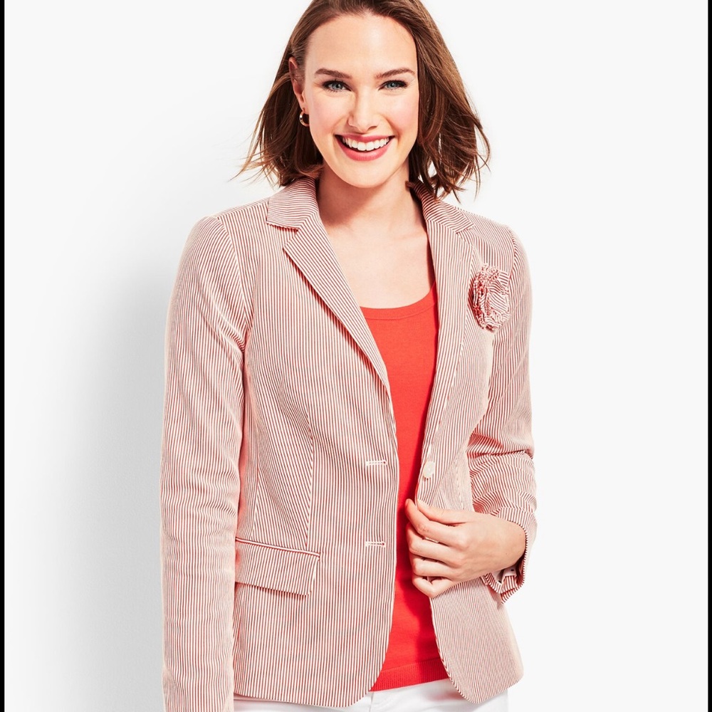 Talbots Red and White blazer. Great condition and fully lined.